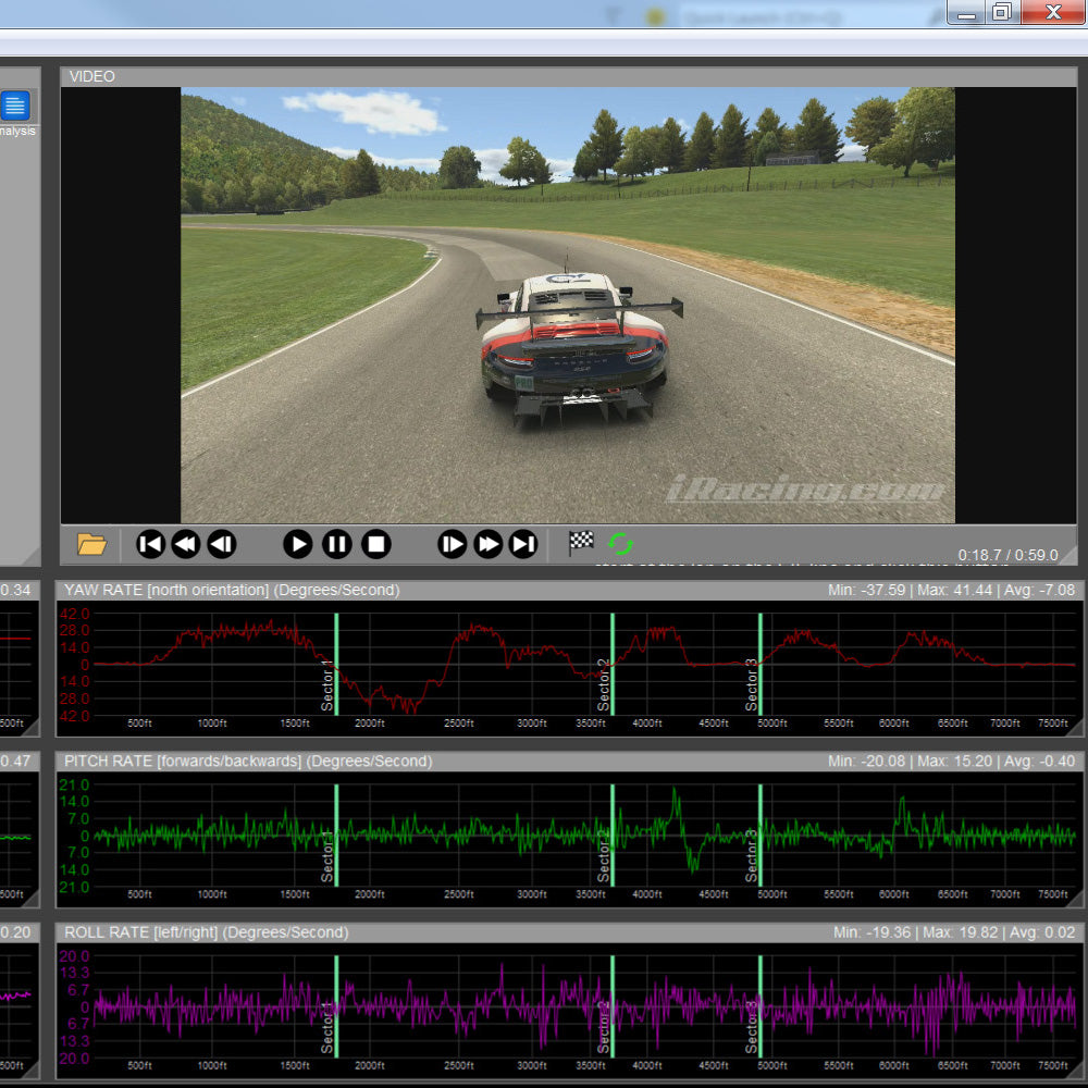 Telemetry screen with iracing