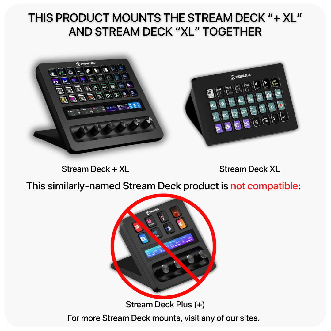 SimSportGadget Stream Deck + XL and XL Combo Console Mount for Sim Rigs