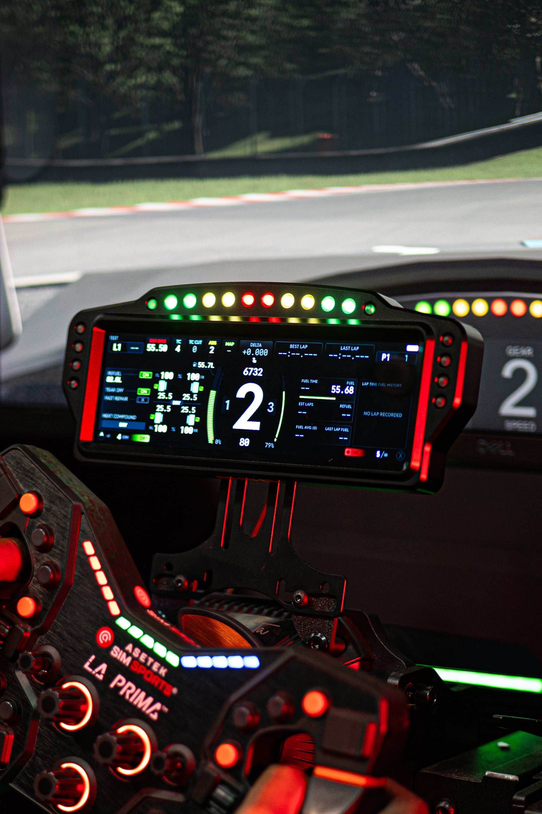 SimSportGadget DV8 Dashboard Display with RGB Shift Lights for Sim Racing (Pre-Order)