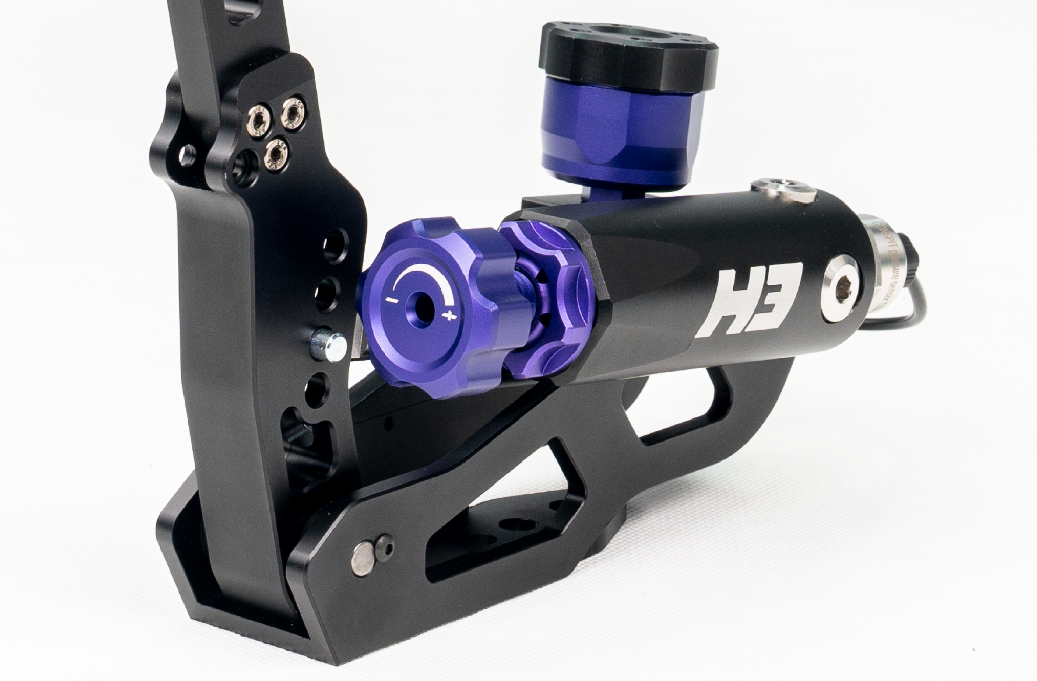 CONSPIT H3 hydraulic cylinder and preload knob close-up