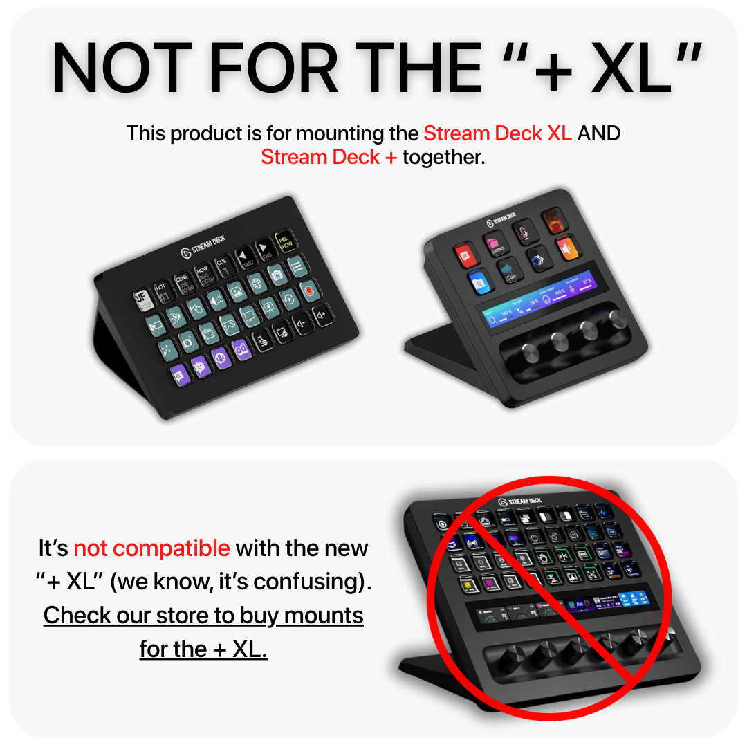SimSportGadget Stream Deck XL and Plus Combo Console Mount for Sim Rigs