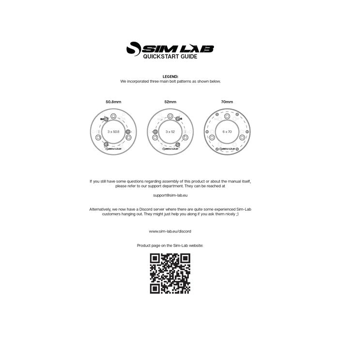 Sim-Lab Simucube 2 Adapter for Aftermarket Quick Releases and Hubs (50.8, 50.2, 70 mm)