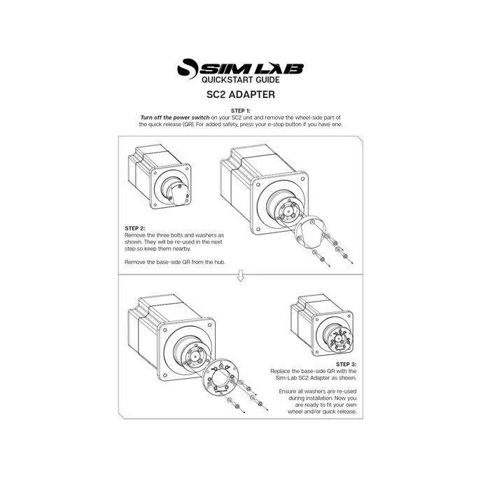 Sim-Lab Simucube 2 Adapter for Aftermarket Quick Releases and Hubs (50.8, 50.2, 70 mm)