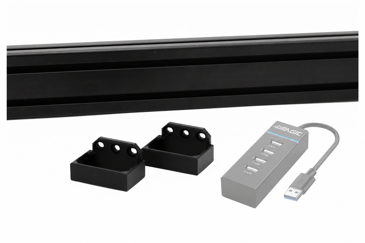 SimSportGadget Simagic USB CAN Bus Hub Mount for Aluminum Profile Sim Rigs