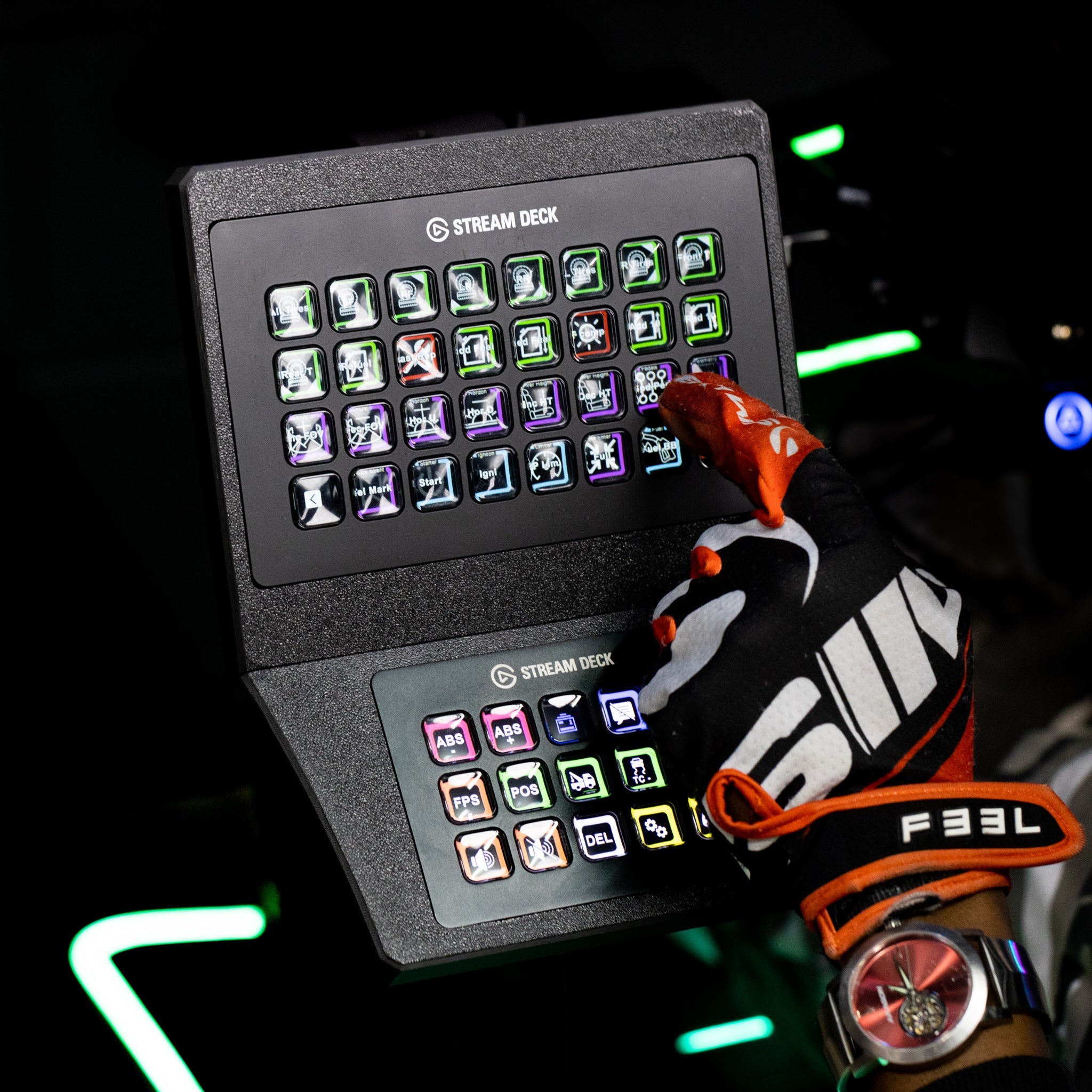 SimSportGadget Stream Deck XL and MK2/MK1 Combo Console Mount for Sim Racing Rigs
