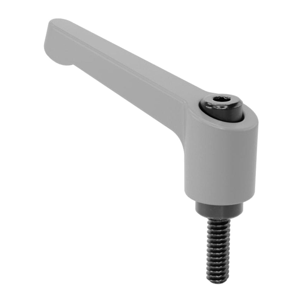 Nylon adjustable clamping T-handle with 303 stainless steel threaded stud